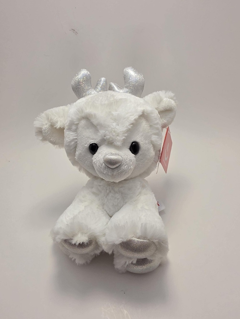 Aurora White Silver Reindeer Plush Stuffed Animal Toy (6 inch) New with Tags